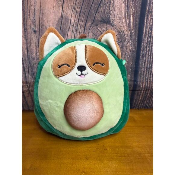 Squishmallows 7" Regina the Avocado Corgi Plush Toy Green - Picture 1 of 5